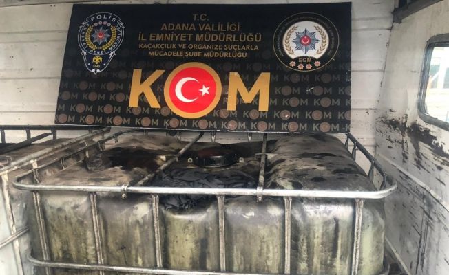 Adana’da 2 bin litre kaçak akaryakıt ele geçirildi