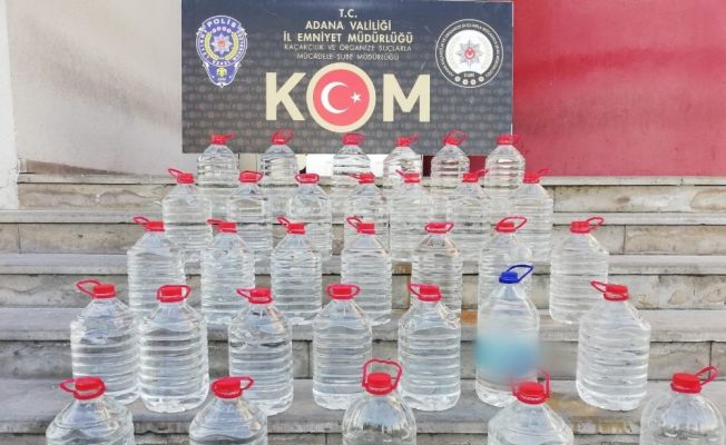 Adana’da bin 640 litre sahte içki ele geçirildi