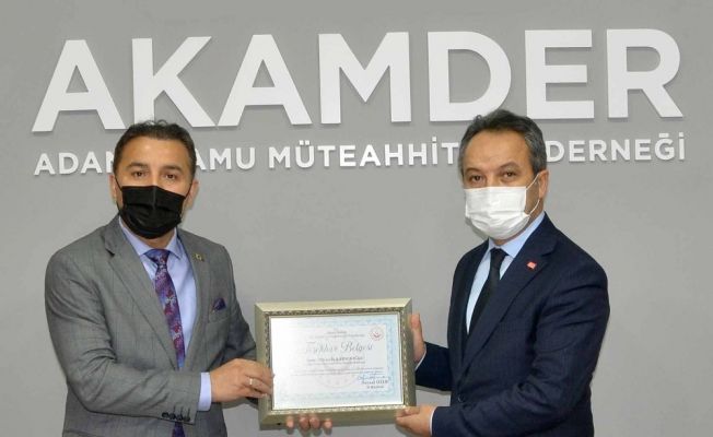 AKAMDER’e teşekkür belgesi