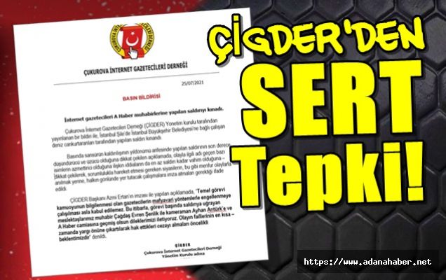 İnternet gazetecileri A Haber muhabirlerine yapılan saldırıyı kınadı.