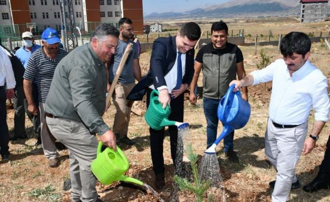 Tufanbeyli’de 15 Temmuz şehitleri anısına fidanlar dikildi