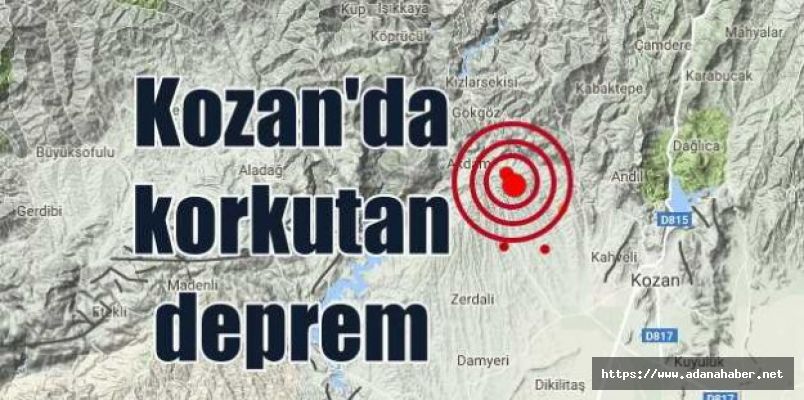 Kozan’da deprem