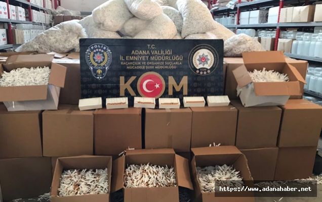 Adana’da 20 milyon 210 bin adet kaçak makaron ele geçirdi