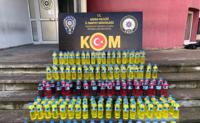 Adana’da bin 892 litre sahte içki ele geçirildi