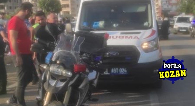 Motosikletli polis ekibine çarpıp kaçtı