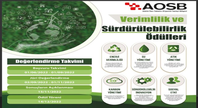 AOSB’den verimlilik ve sürdürülebilirlik ödülleri