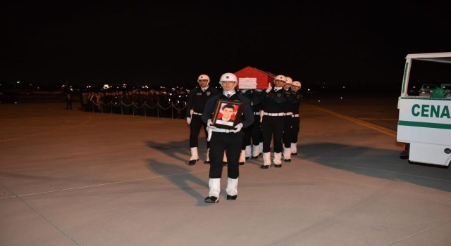 Hatay’da şehit düşen polis memurunun cenazesi memleketine uğurlandı