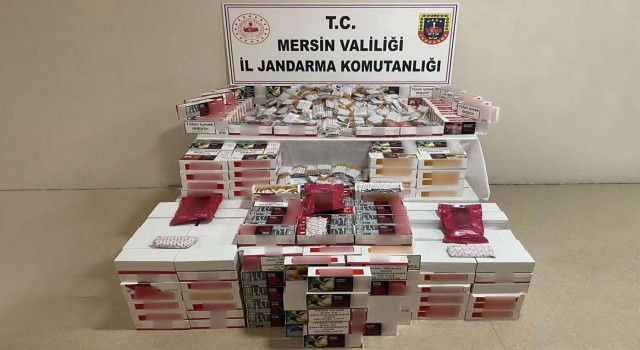 Mersin’de kaçak sigara ve sahte içki operasyonu