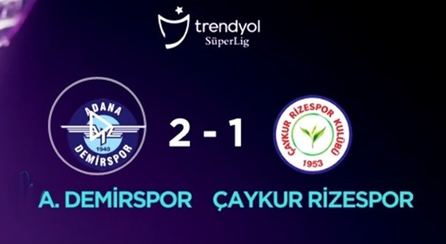 Adana Demirspor 2-1 Çaykur Rizespor