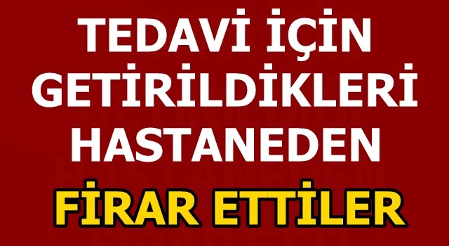 Adana Şehir Hastanesinde tedavi görmekte olan iki mahkum firar etti.