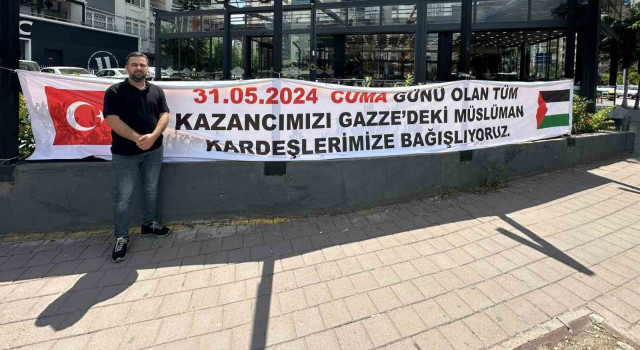 Adana’da bir tatlıcı bir günlük gelirinin tamamını Filistin halkına bağışlayacak