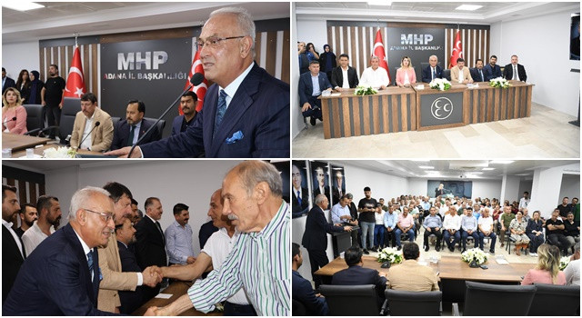 MHP Adana İl Başkanlığı’ndaki bayramlaşma programına partililer yoğun ilgi gösterdi.