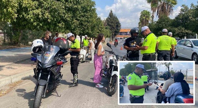 Motosiklet sürücülerine ceza yağdı