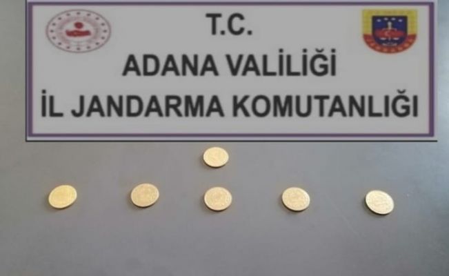 Adana’da 11 altın sikke ele geçirildi