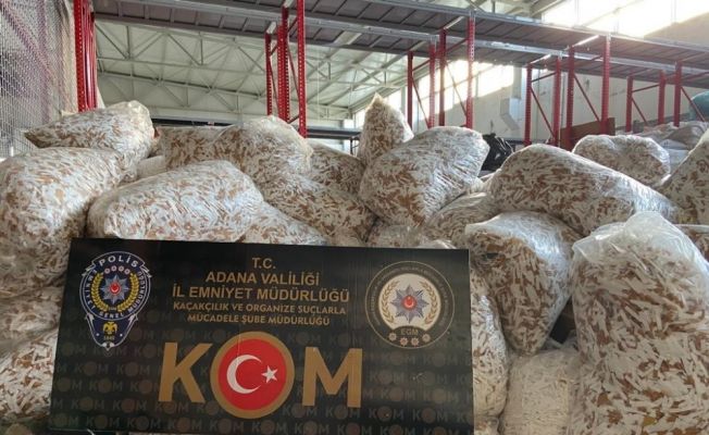 Adana’da 2 milyon 740 bin adet makaron ele geçirildi