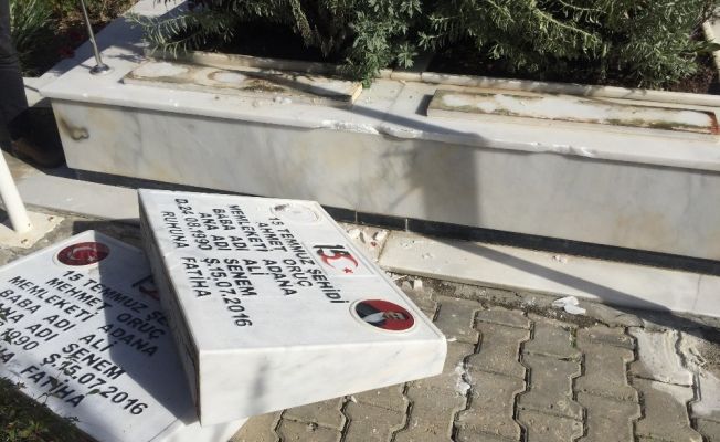 15 Temmuz şehidi ikiz polislerin mezarını tahrip eden 5 zanlı yakalandı