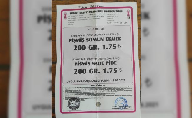 Adana’da ekmeğin fiyatı 1.75 TL oldu