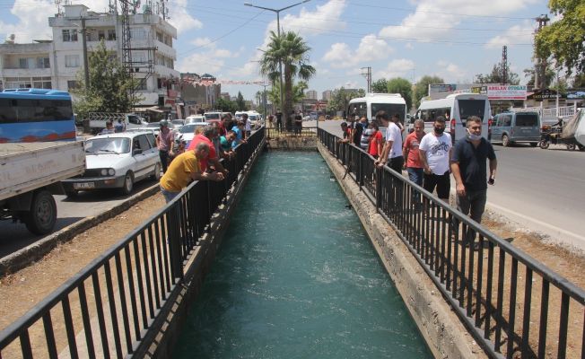 Serinlemek için girdiği sulama kanalında kayboldu