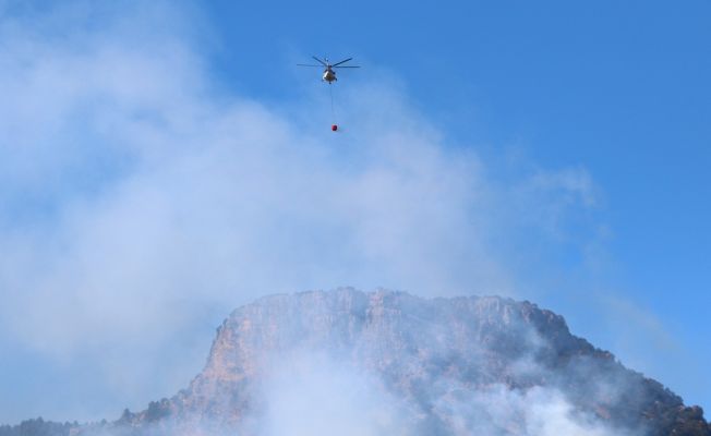 Kozan’da orman yangını devam ediyor, havadan müdahale başladı