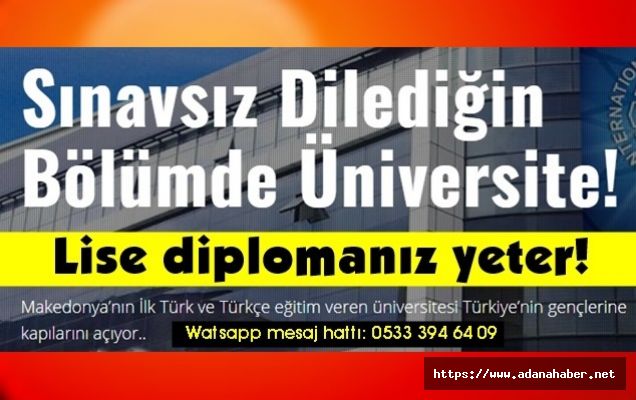 Makedonya’da sınavsız üniversite fırsatı