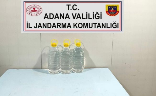 Adana’da 138,5 litre sahte alkol ele geçirildi