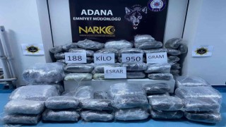 Adana’da 188 kilo esrar ele geçirildi