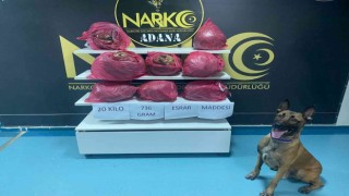 Adana’da 20 kilo 736 gram esrar ele geçirildi