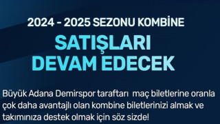 Adana Demirspor, 2024-2025 sezonu kombine satışını uzattı